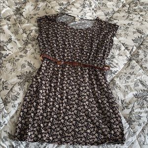 short sleeved mini floral dress